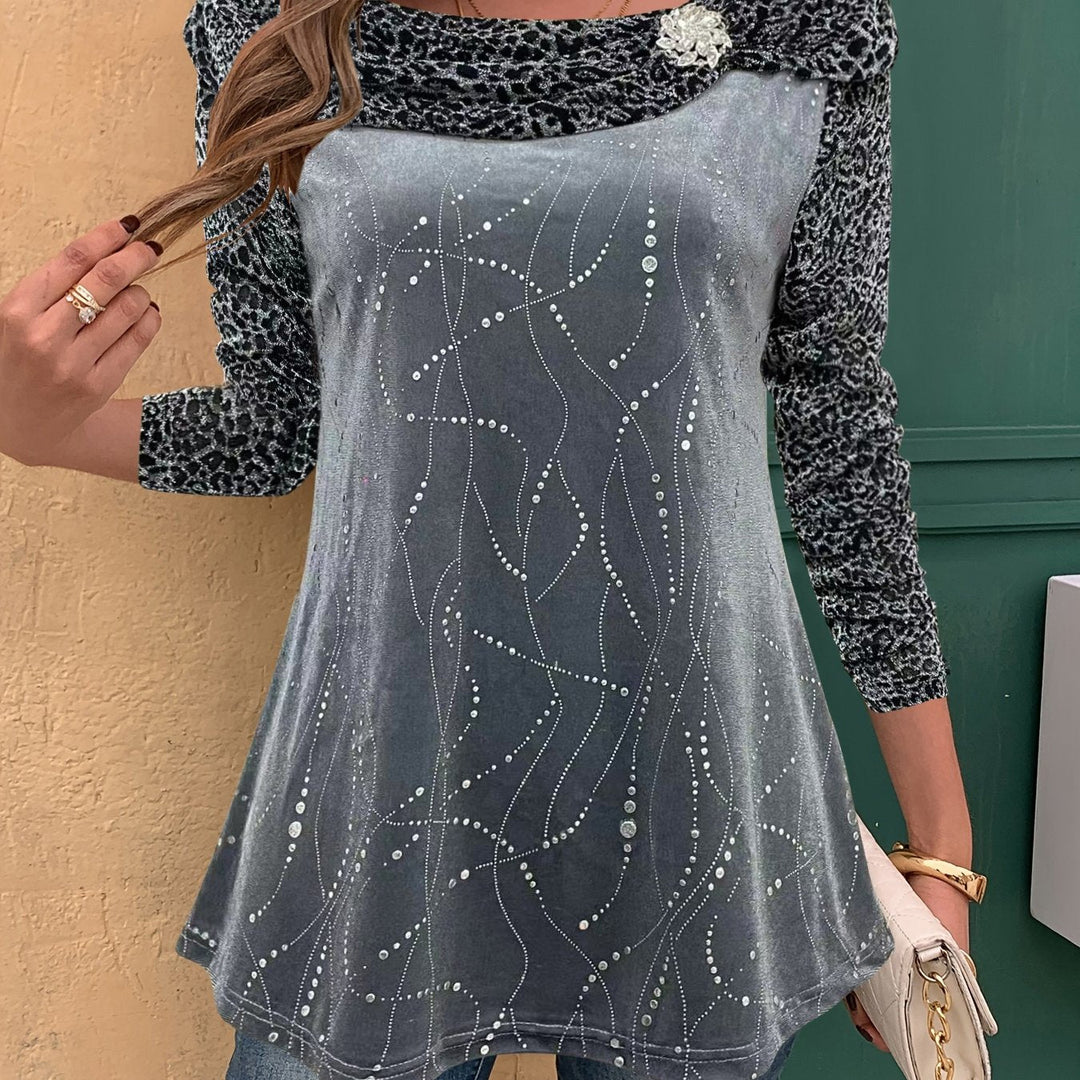 Avenya – mit Revers in Folienoptik, Strick-Pullover-Set