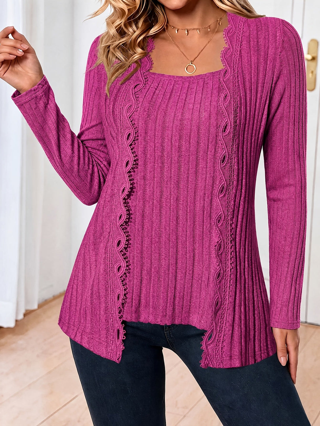 Zirela – Lagenlook Stretch-Stricktop