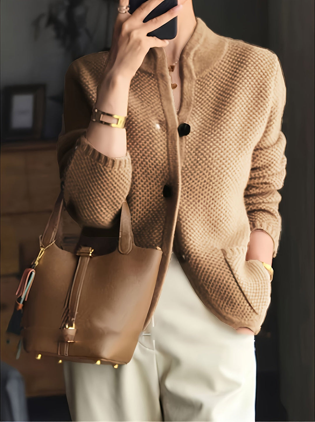 Avenya – Stehkragen-Strickpullover