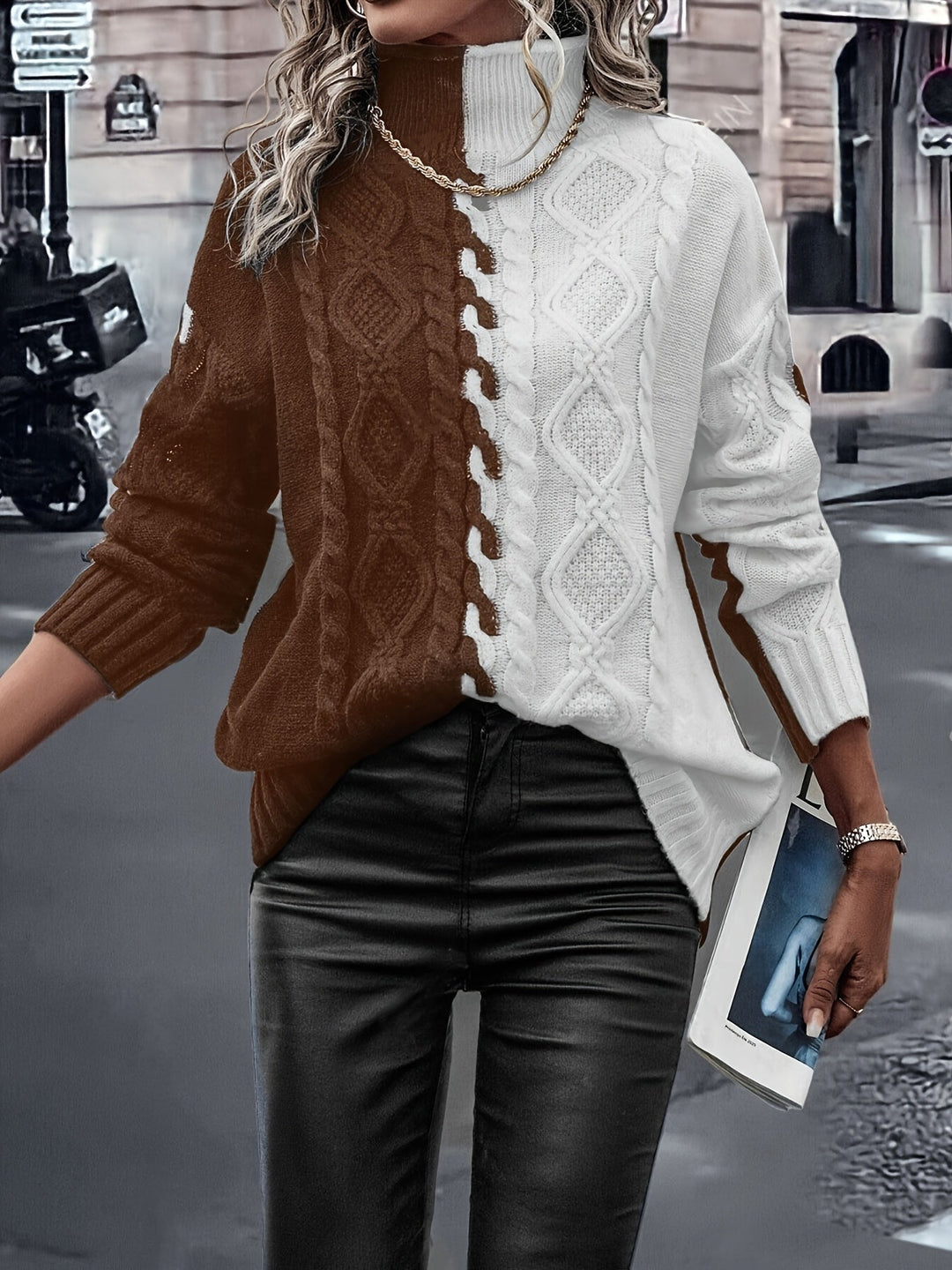 Vesina – Hochgeschlossener Strickpullover