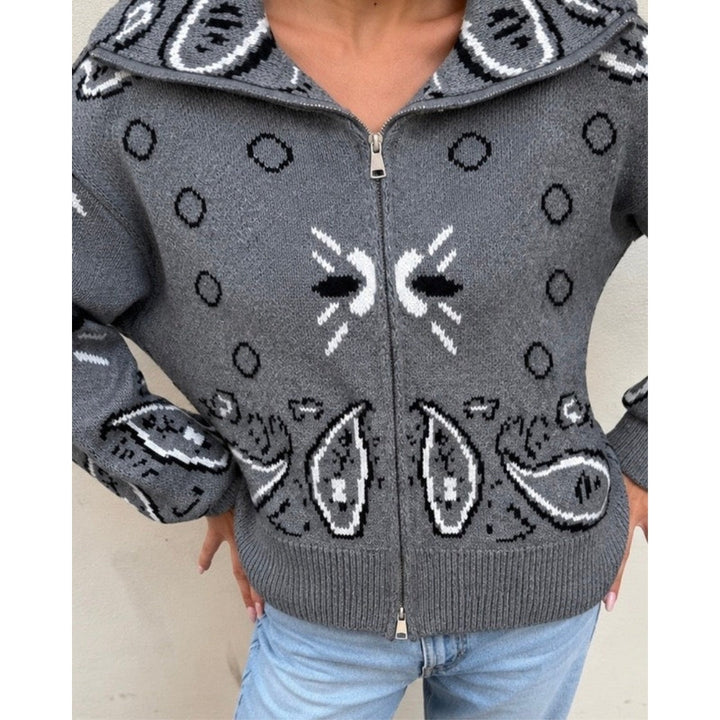 Vadelle – Strickjacke mit doppeltem Reißverschluss