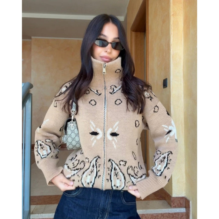 Vadelle – Strickjacke mit doppeltem Reißverschluss