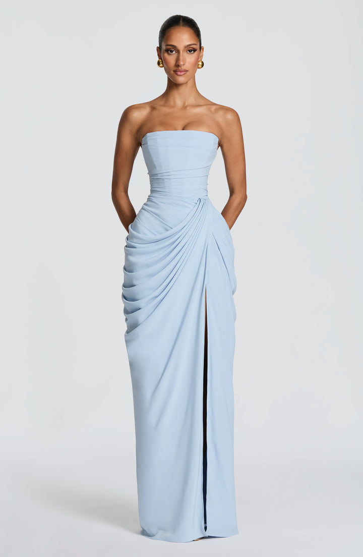Nelara – Chiffonkleid mit Korsett-Rücken