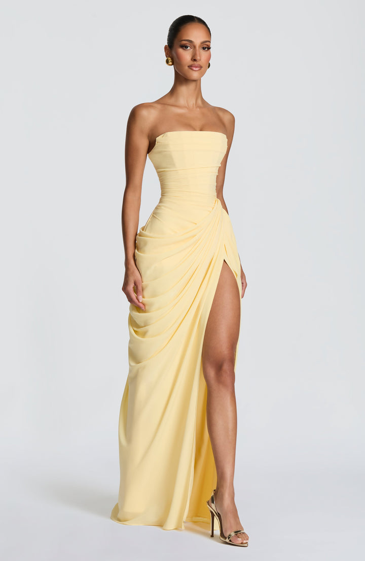 Nelara – Chiffonkleid mit Korsett-Rücken