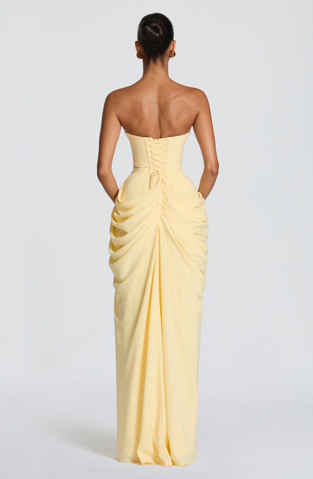 Nelara – Chiffonkleid mit Korsett-Rücken
