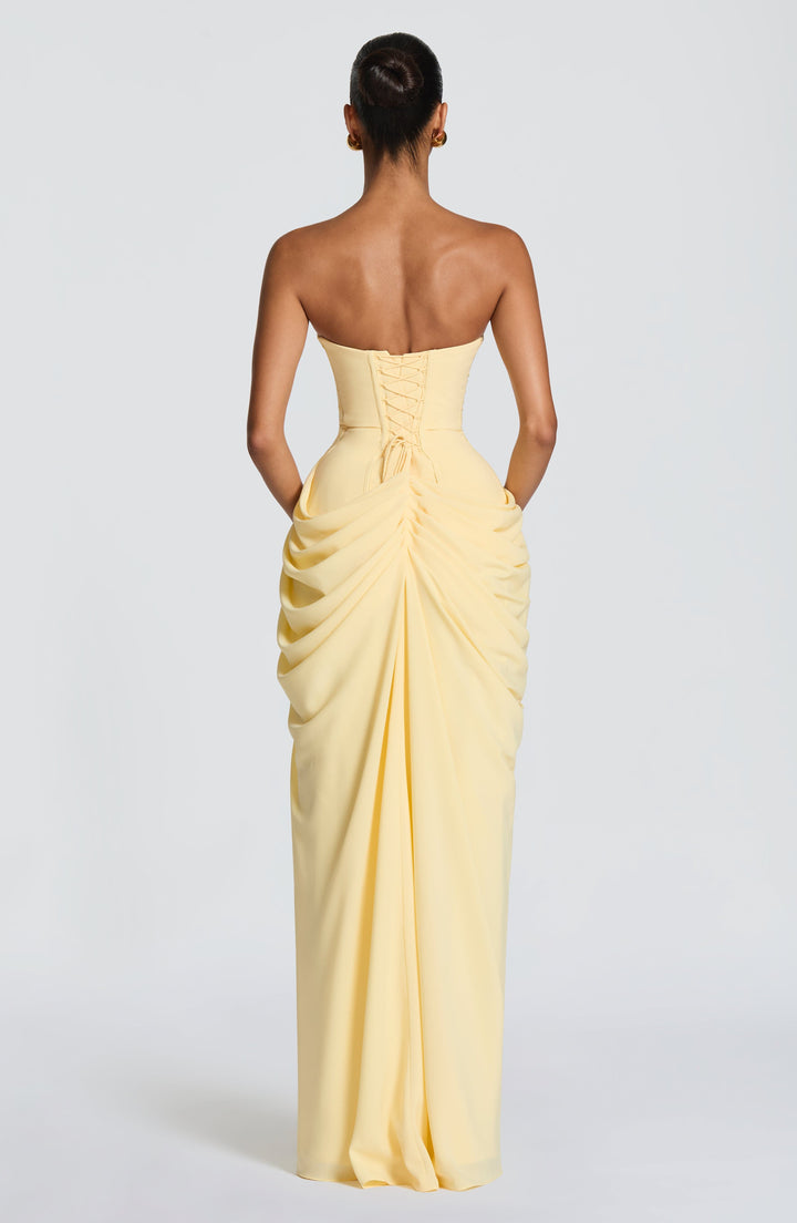 Nelara – Chiffonkleid mit Korsett-Rücken