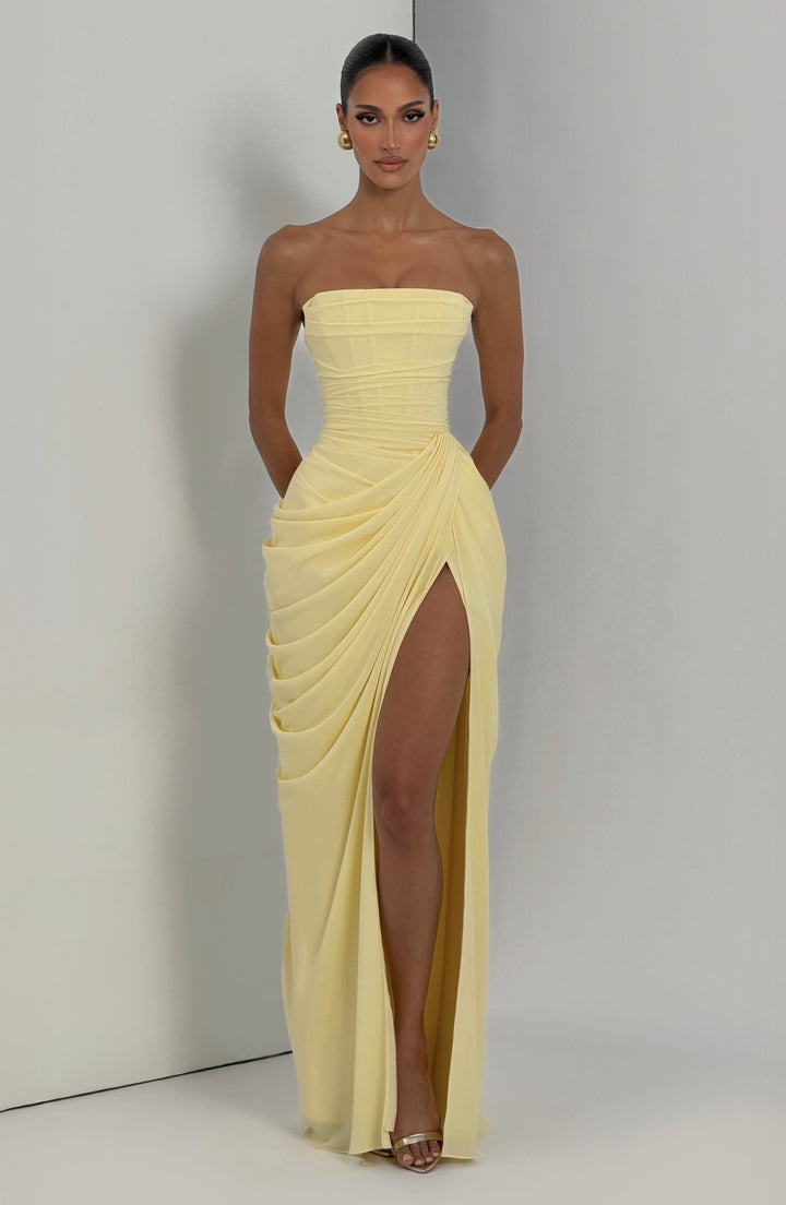 Nelara – Chiffonkleid mit Korsett-Rücken