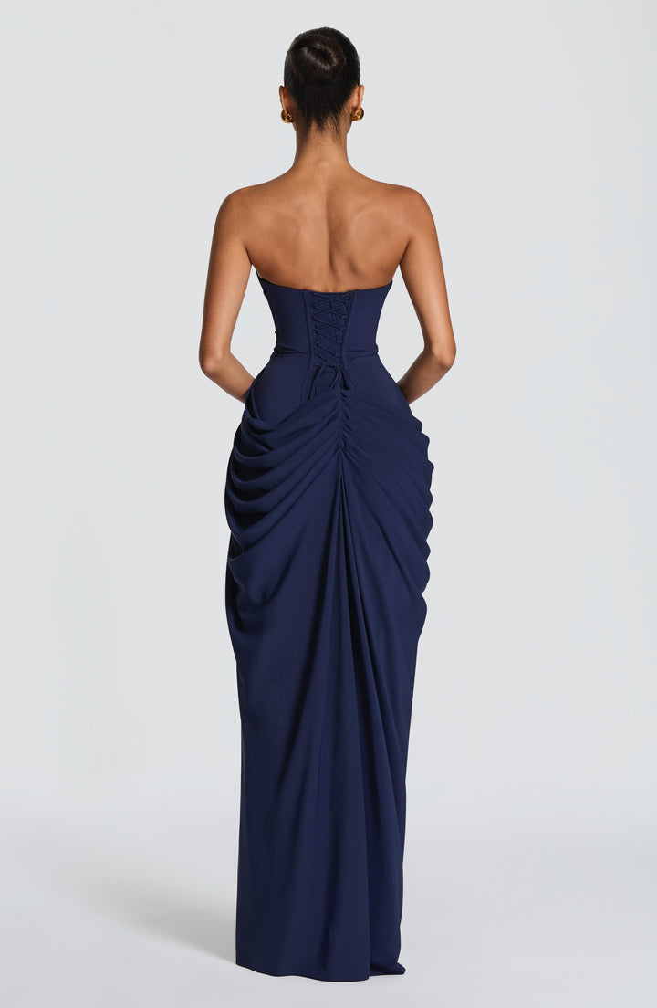 Nelara – Chiffonkleid mit Korsett-Rücken