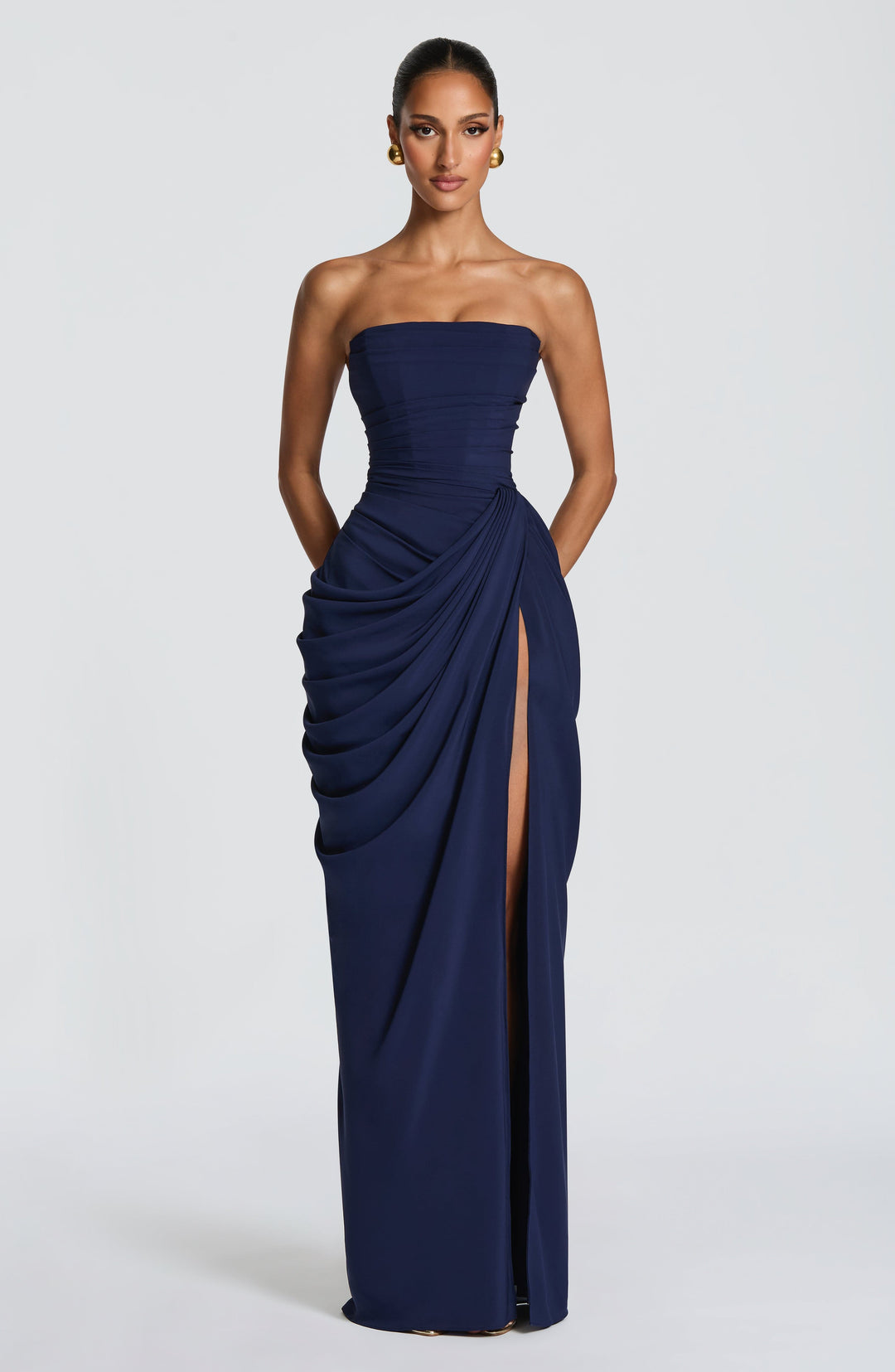 Nelara – Chiffonkleid mit Korsett-Rücken