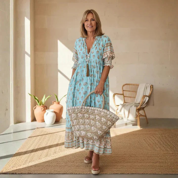 Sorali – Midi-Kleid mit Quasten-Bindeband