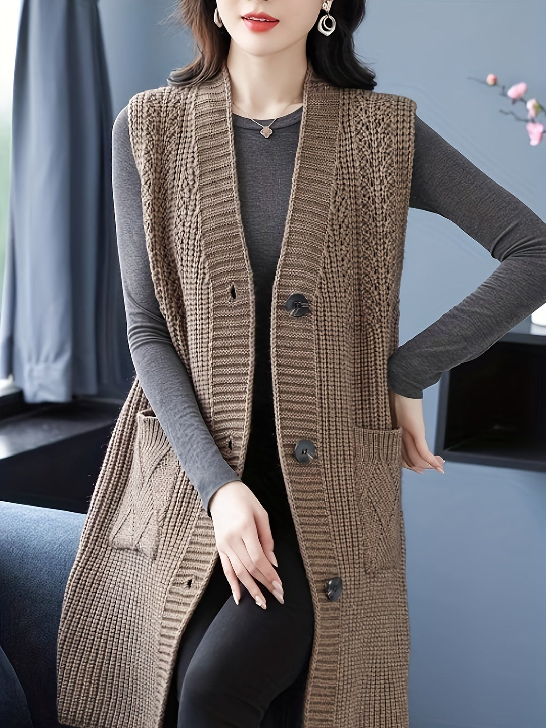Mireva – Midi-Strickweste