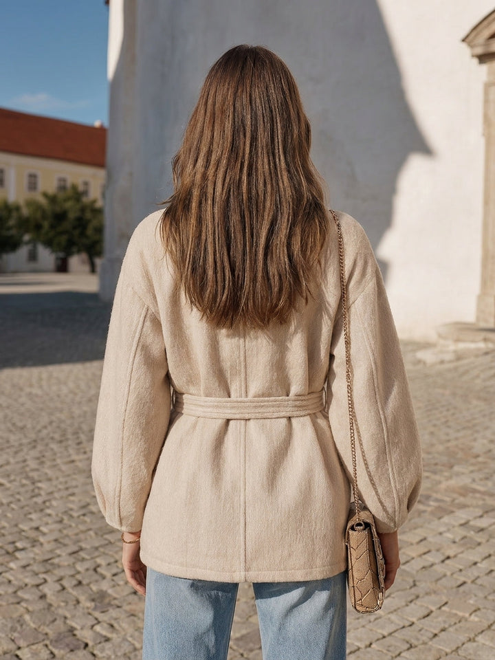 Ivenna – Stehkragen-Jacke aus Wollmischung