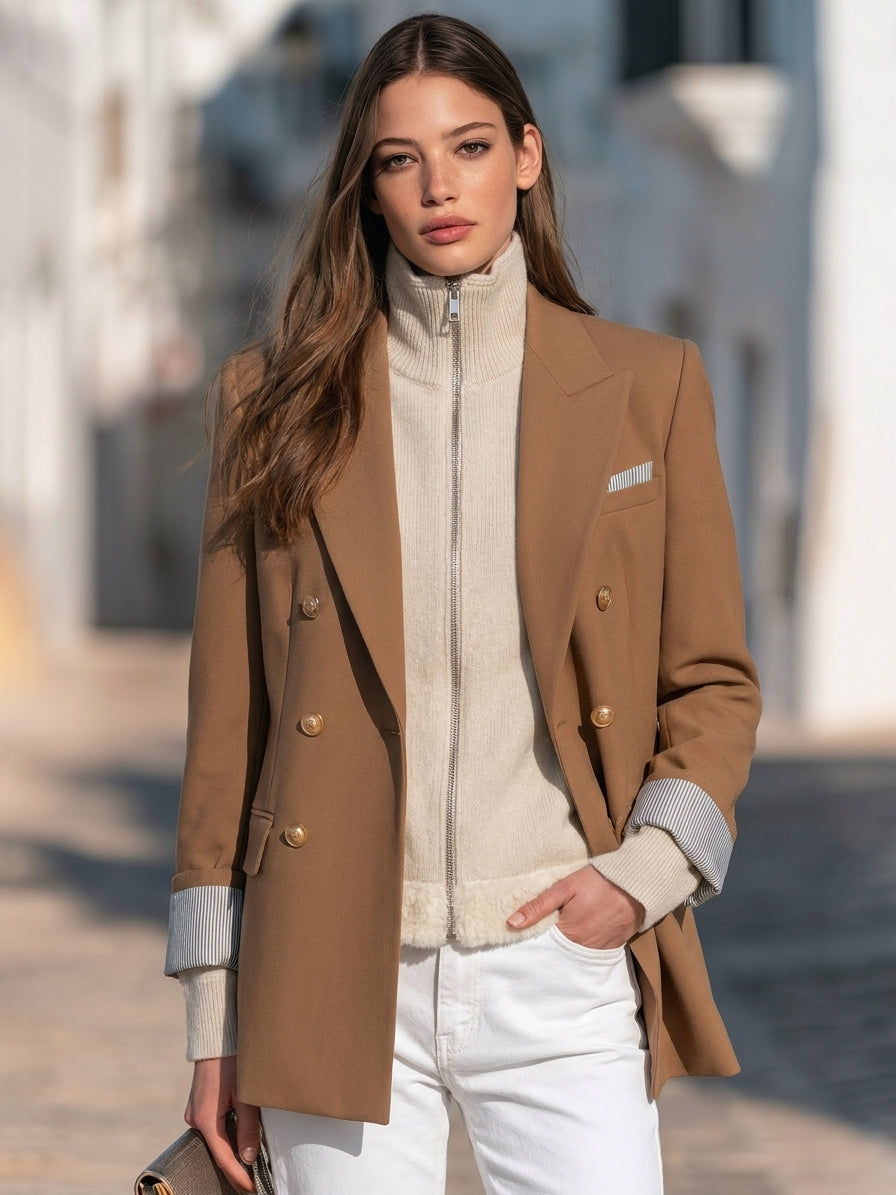 Jasine – doppelreihiger gewebter Blazer