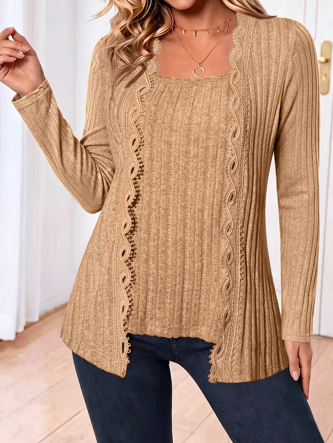 Zirela – Lagenlook Stretch-Stricktop