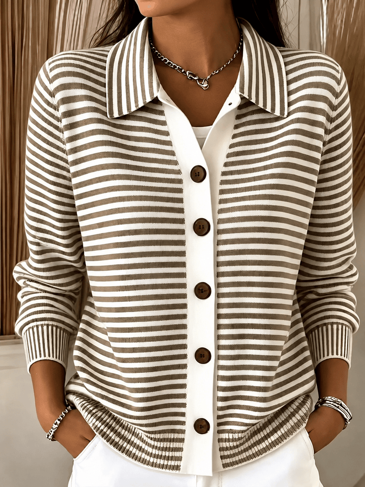 Neraya – Bedruckte Strickjacke