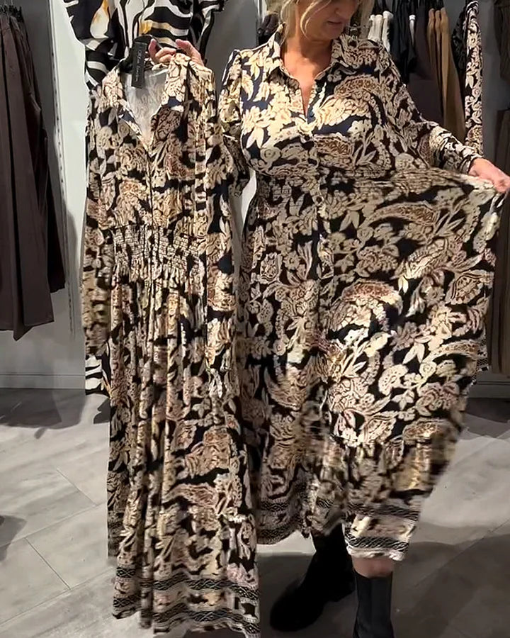 Naliri – Hemdblusenkleid mit floralem Druck