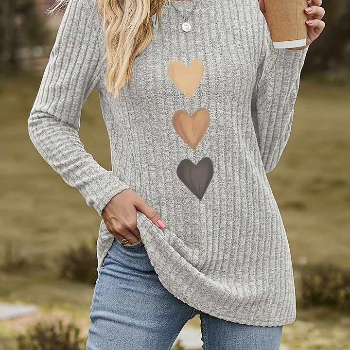 Mevara – Herzmuster-Rippstricktop