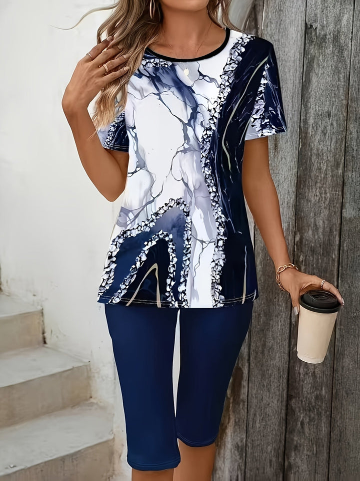 Anvina – Baumwollmix-Set mit geometrischem Druck