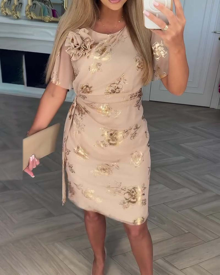 Renali – Kleid aus Baumwollmischung mit Knöpfen
