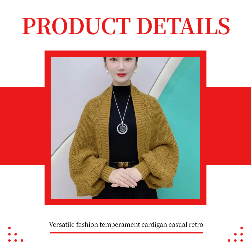 Eryla – Ajourstrick Schalkragen-Strickjacke