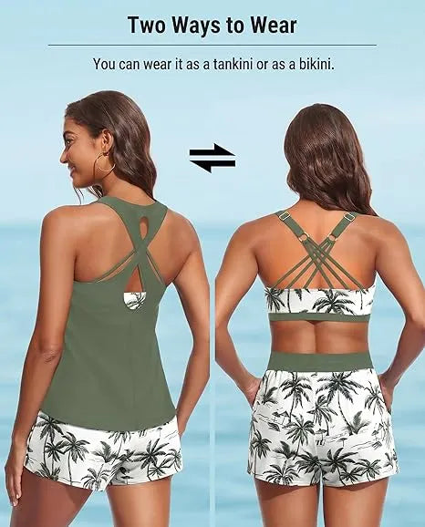 Rilena – Tankini-Set mit Taschen und Boyshorts