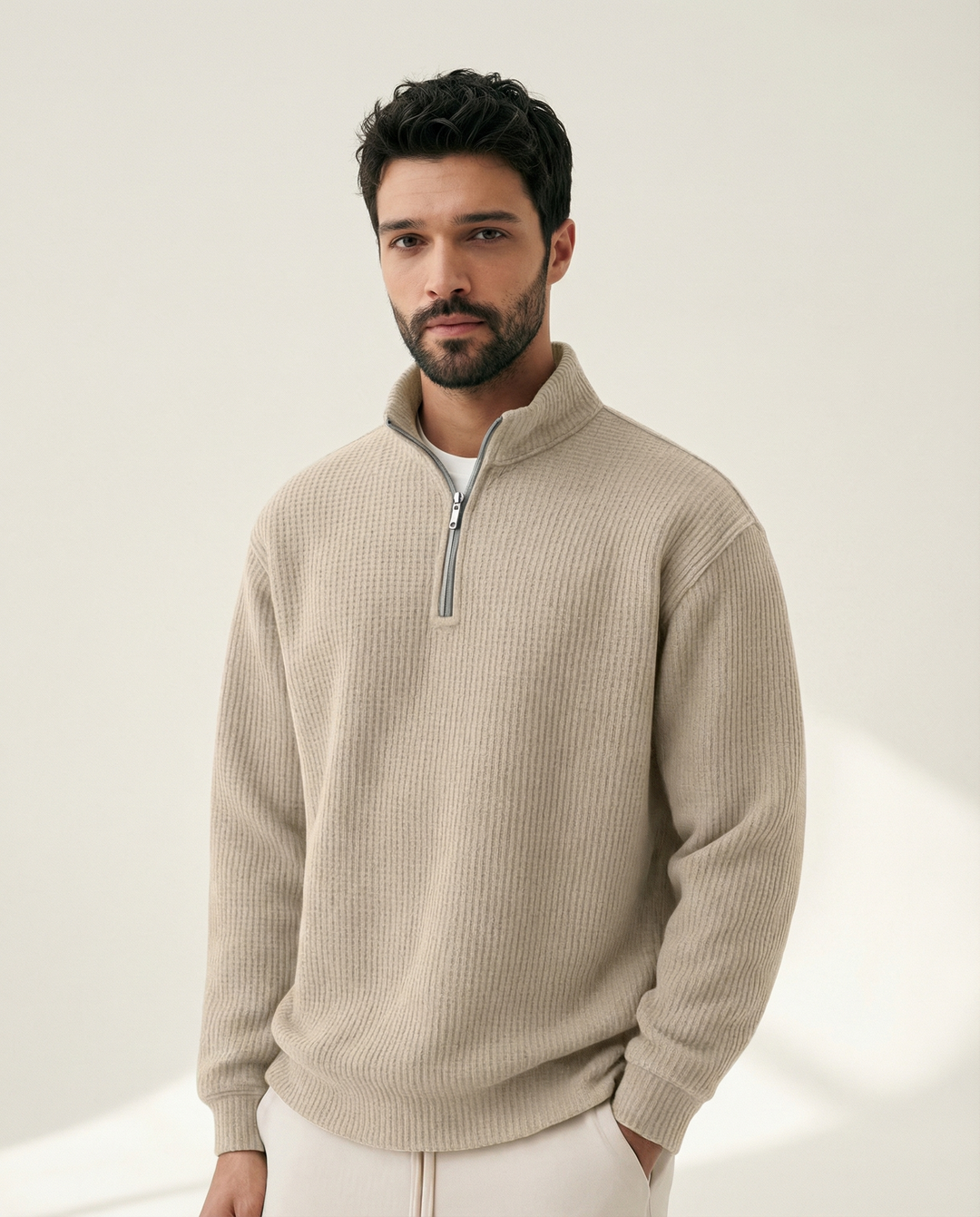 Half-Zip Knit Sweater