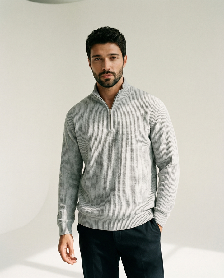 Half-Zip Knit Sweater
