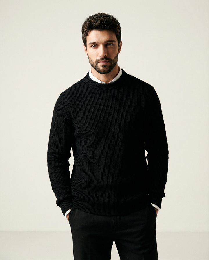 Fine-Gauge Cashmere-Blend Sweater