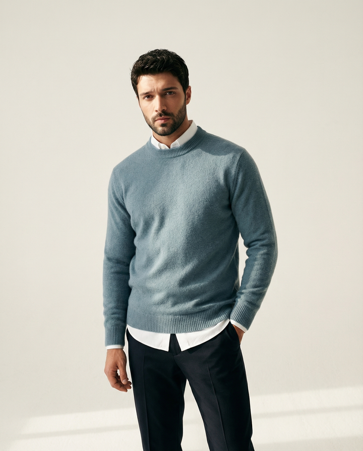 Fine-Gauge Cashmere-Blend Sweater