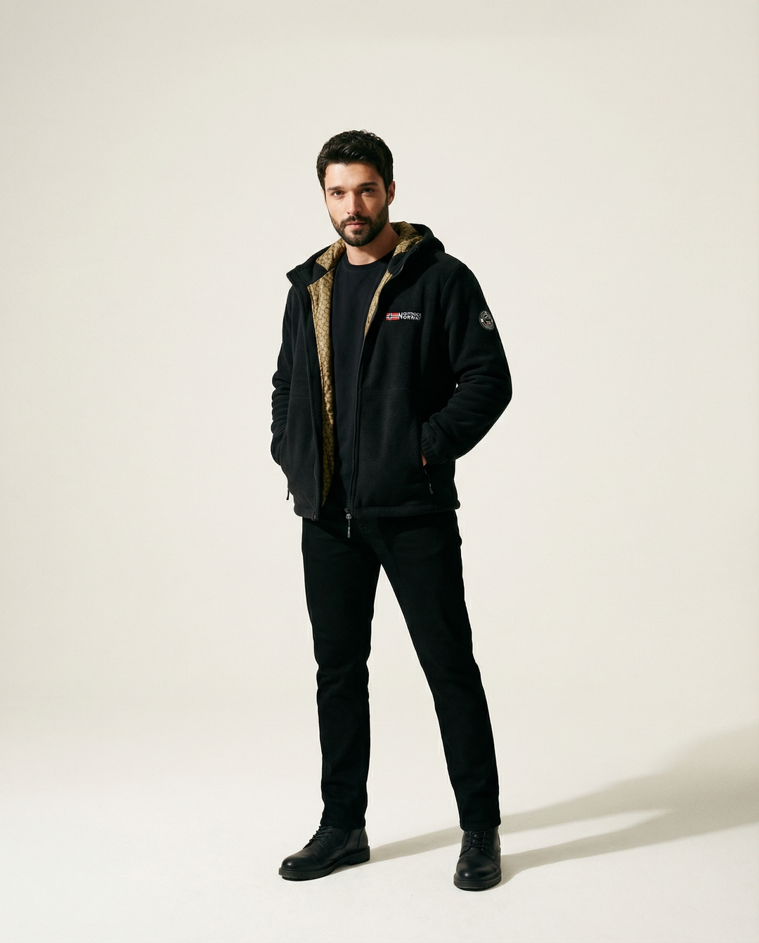 Hooded Fleece-Lined Jacket