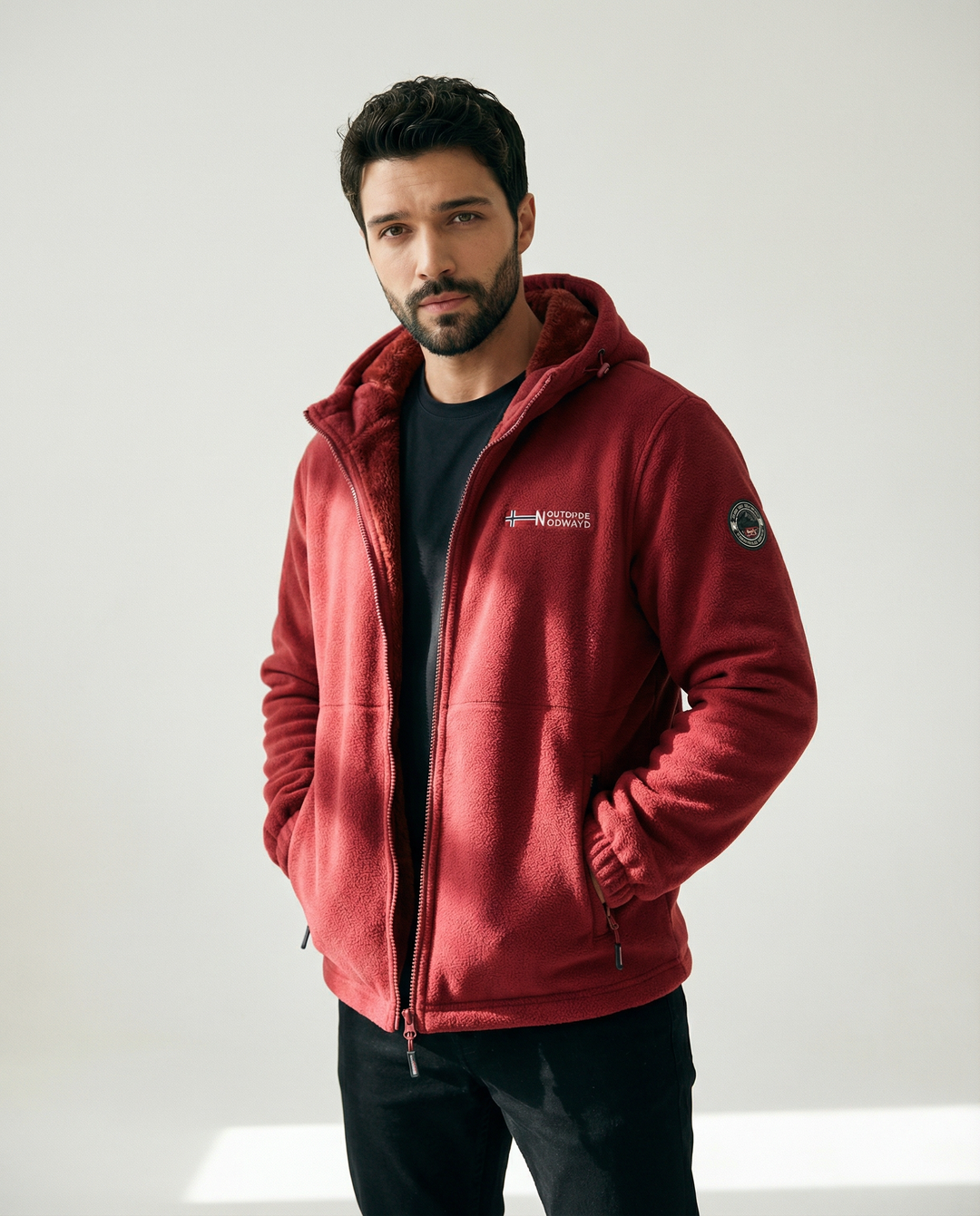 Hooded Fleece-Lined Jacket