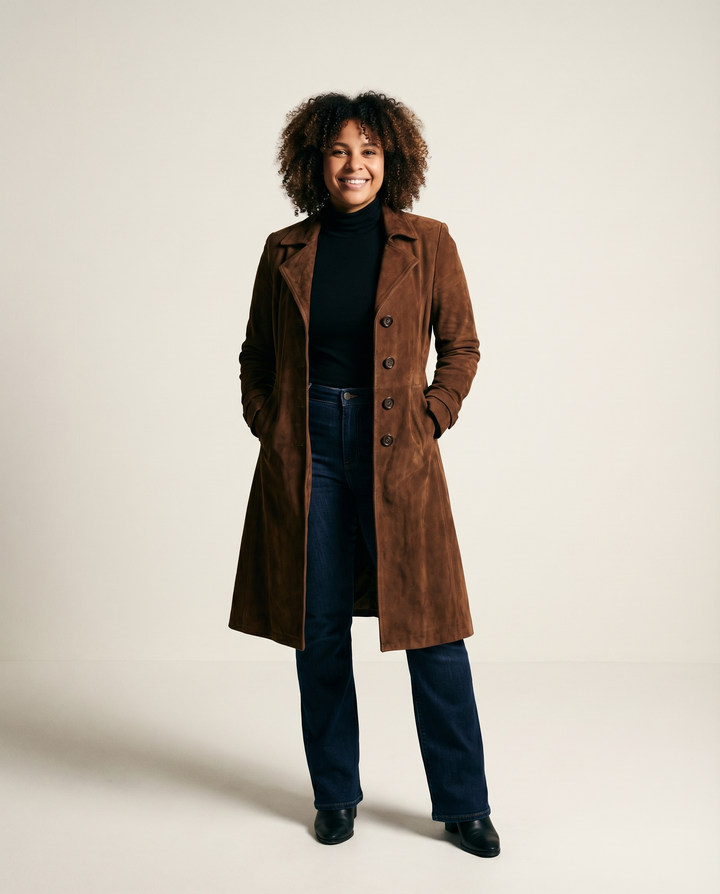 Longline Woven Long Coat