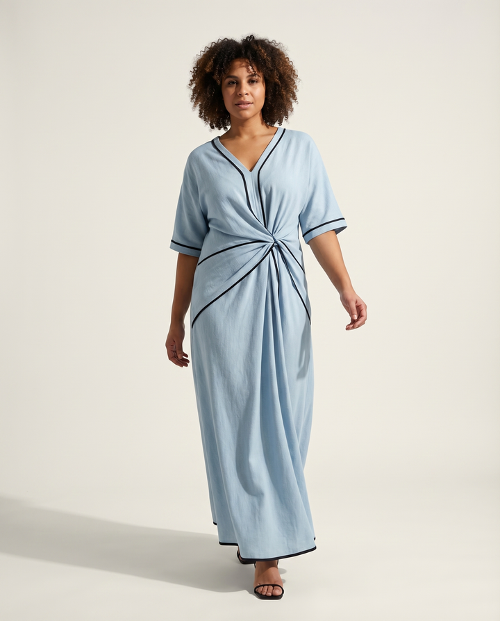 Shaped-Waist Midi Dress