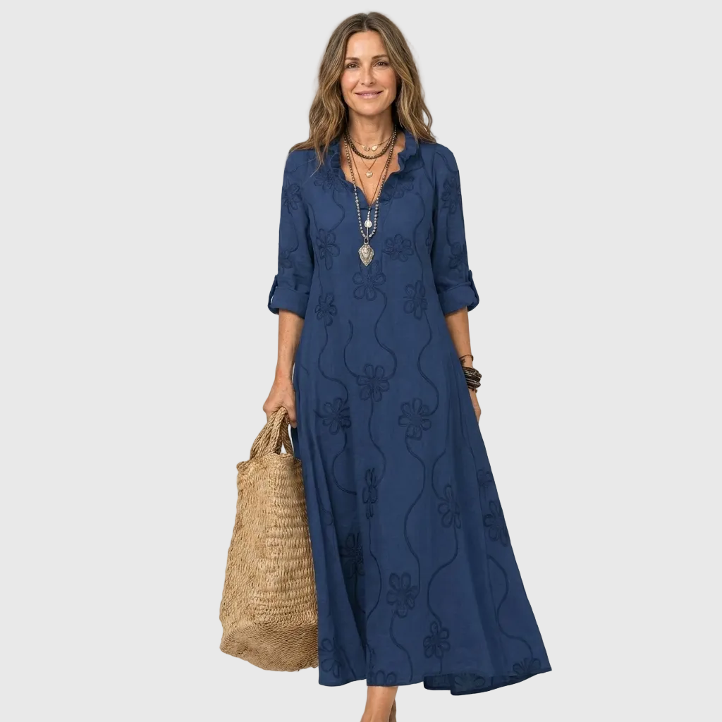 Nivara – Gewebtes Maxikleid