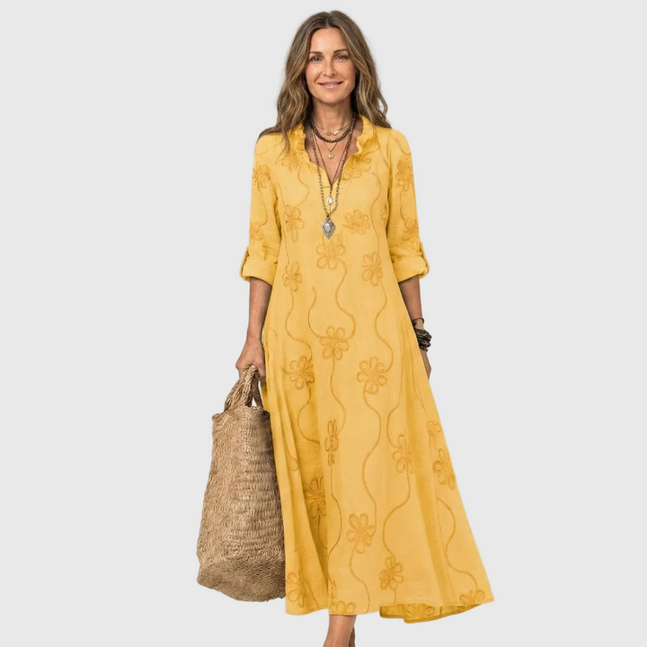 Nivara – Gewebtes Maxikleid