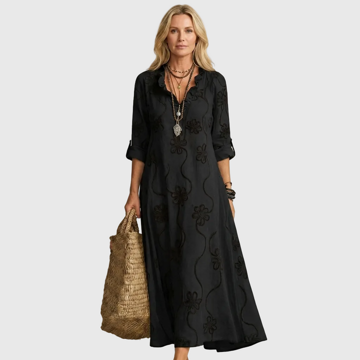 Nivara – Gewebtes Maxikleid