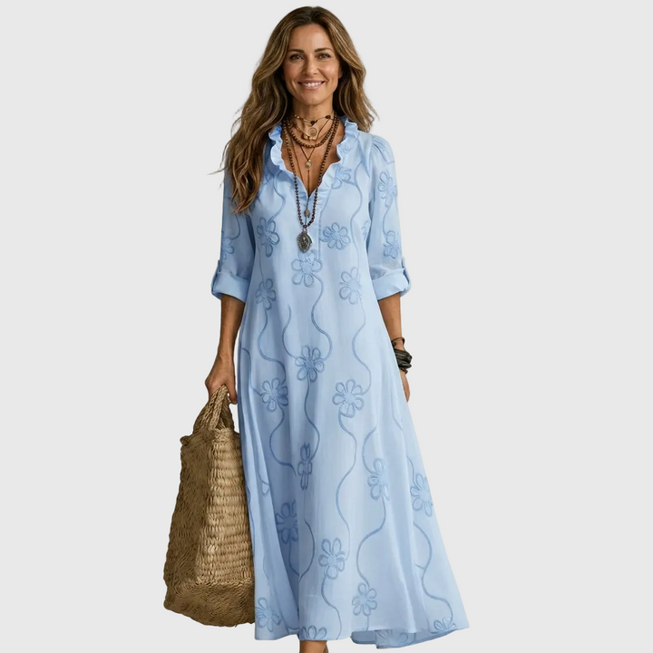 Nivara – Gewebtes Maxikleid
