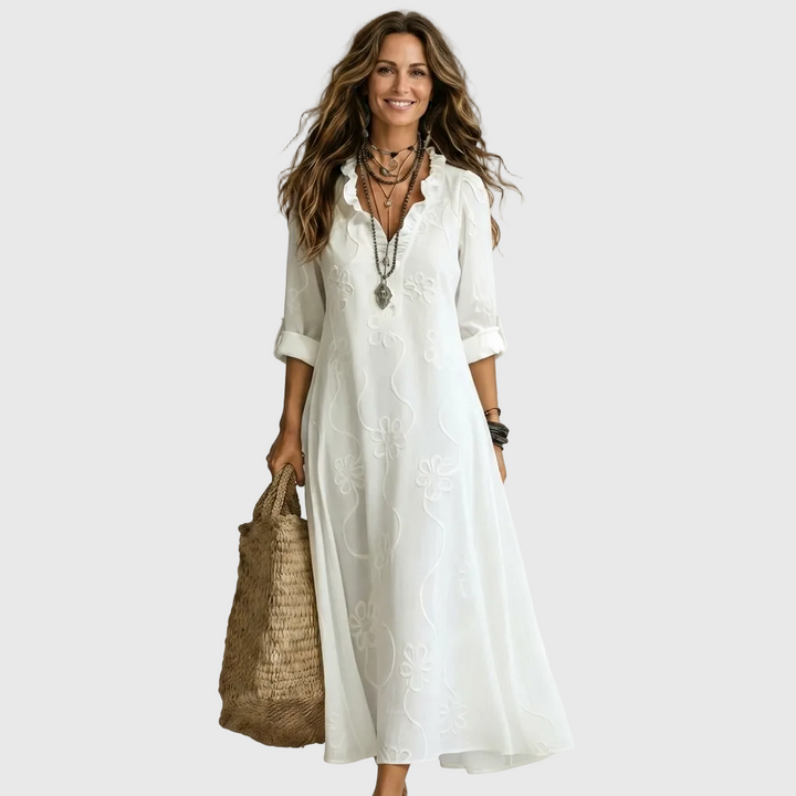 Nivara – Gewebtes Maxikleid