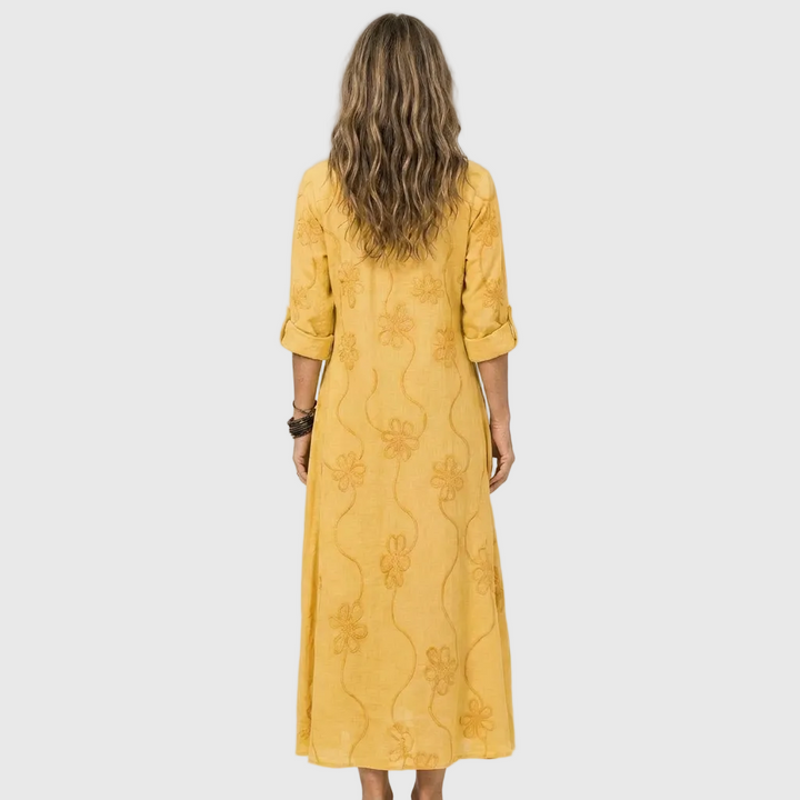 Nivara – Gewebtes Maxikleid