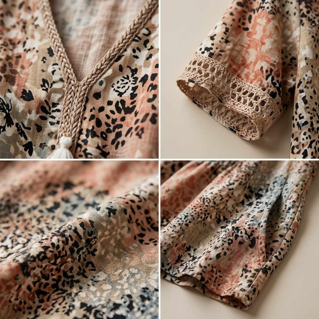 Navira – A-Linien-Midikleid aus Baumwollmischung