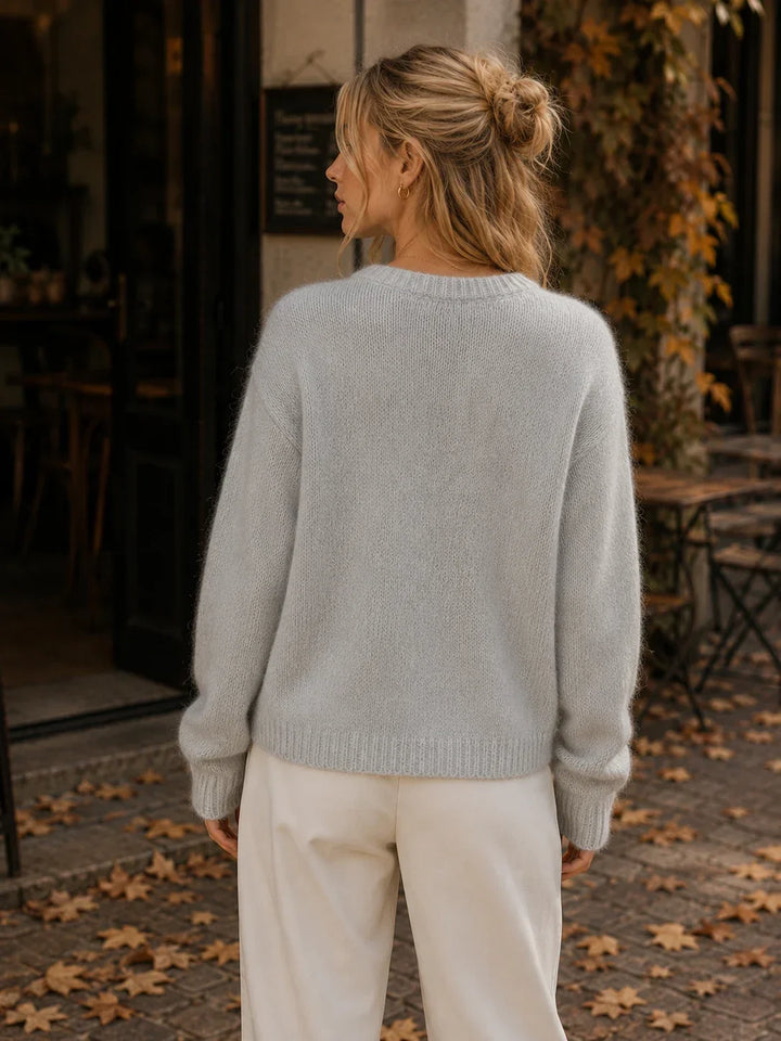 Ilyra – Knopfleisten-Strickjacke