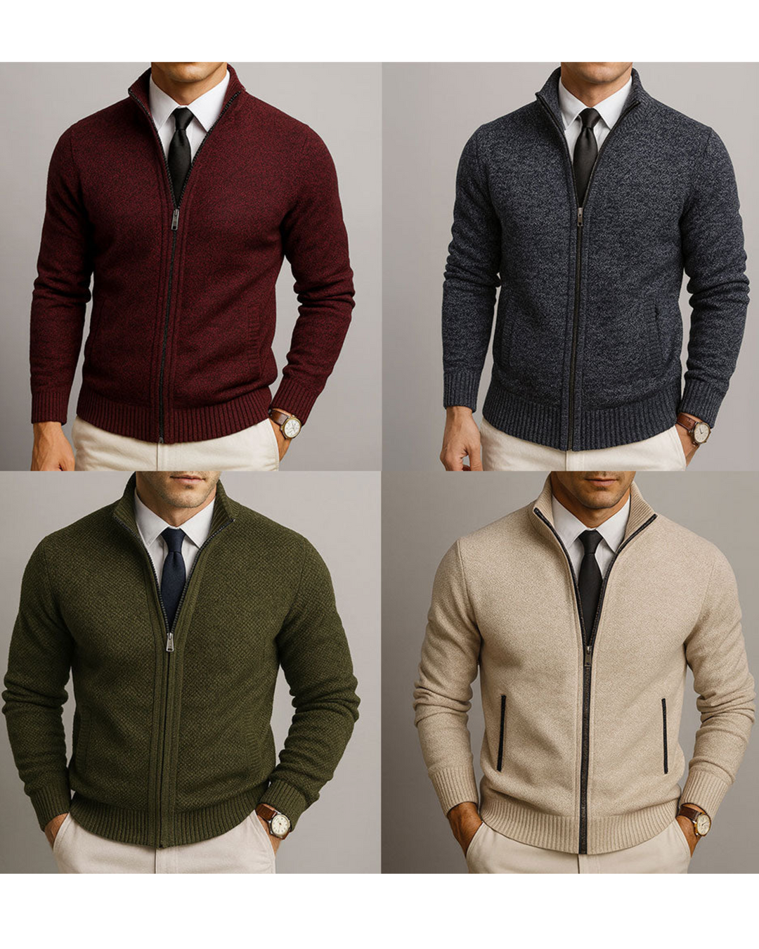 Maßgeschneiderter Merino- und Baumwollstrickcardigan – Maßgeschneiderte Merino- und Baumwollstrickjacke