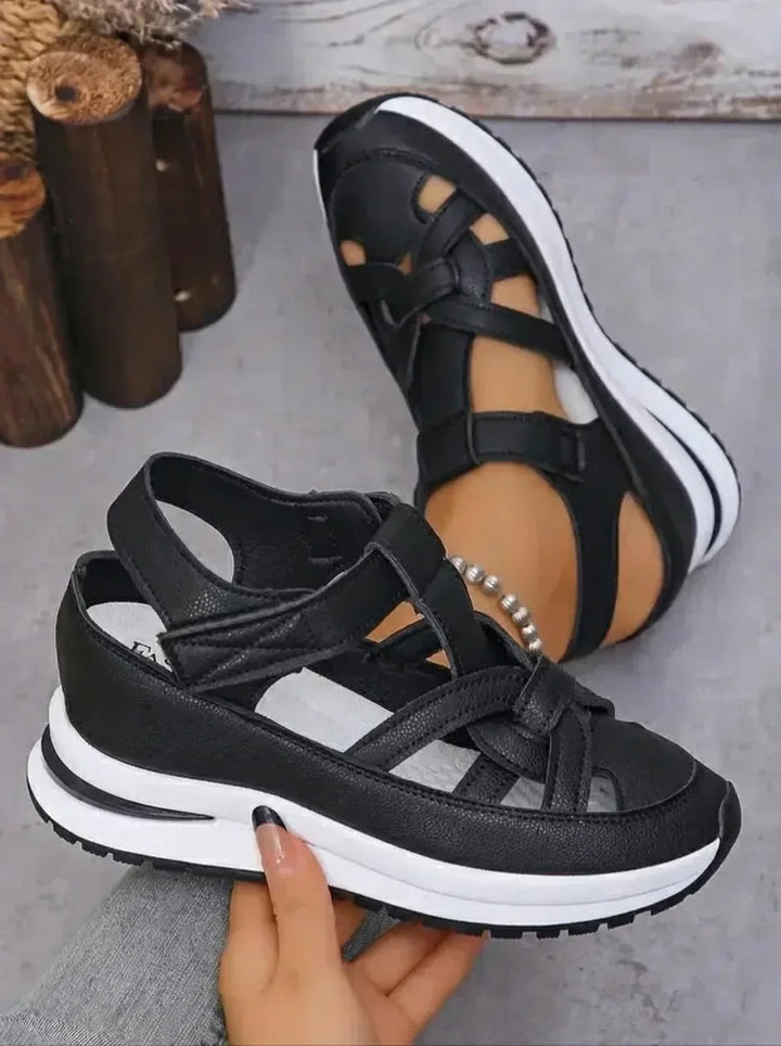 Orlise – Klettverschluss, Gummisohle, Keilsandalen