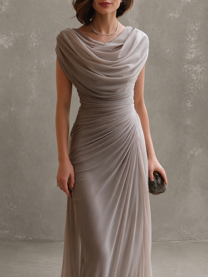 Seliva – Drapiertes Maxikleid