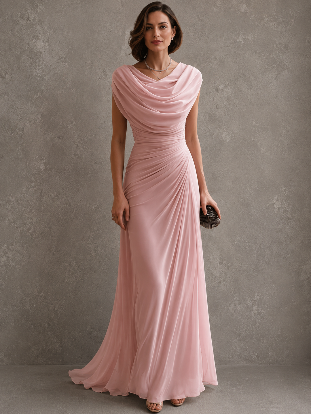 Seliva – Drapiertes Maxikleid