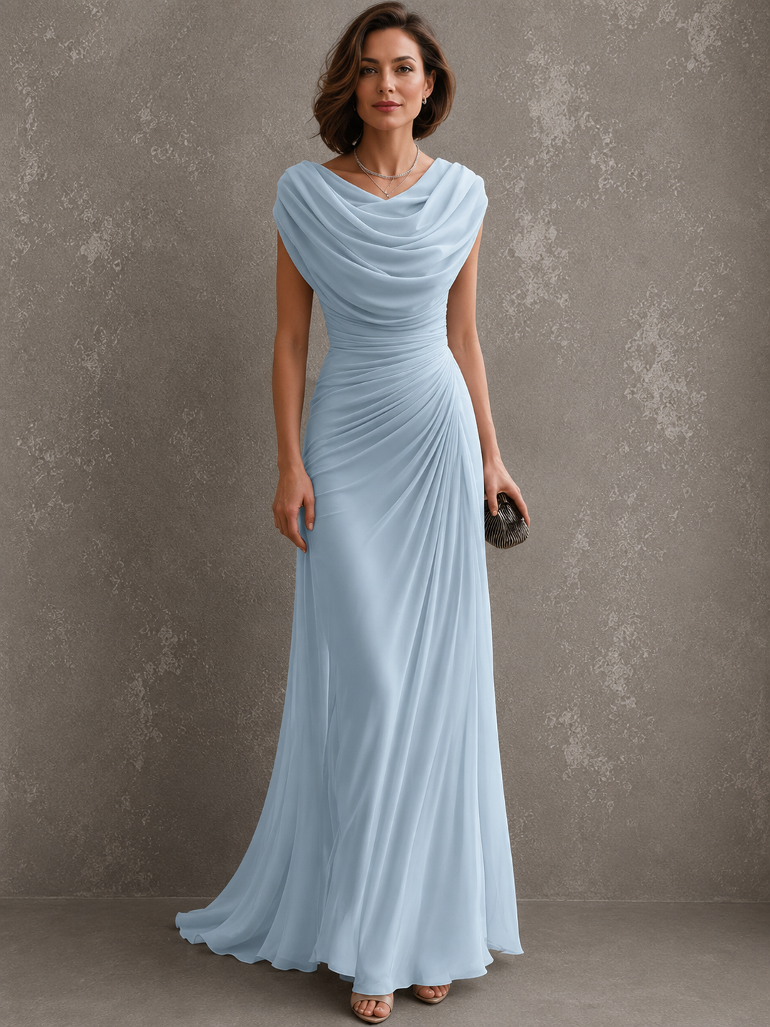 Seliva – Drapiertes Maxikleid