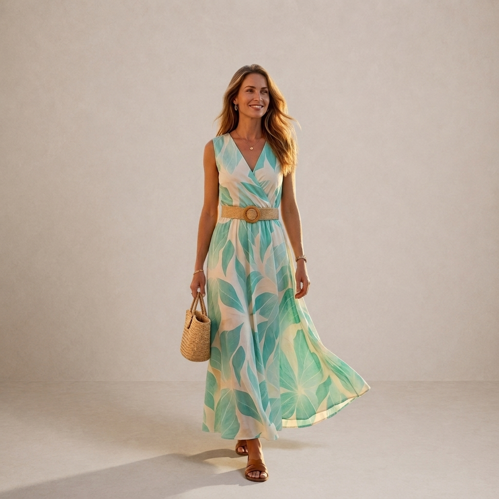 Nivora – Wickel-Jersey-Maxikleid