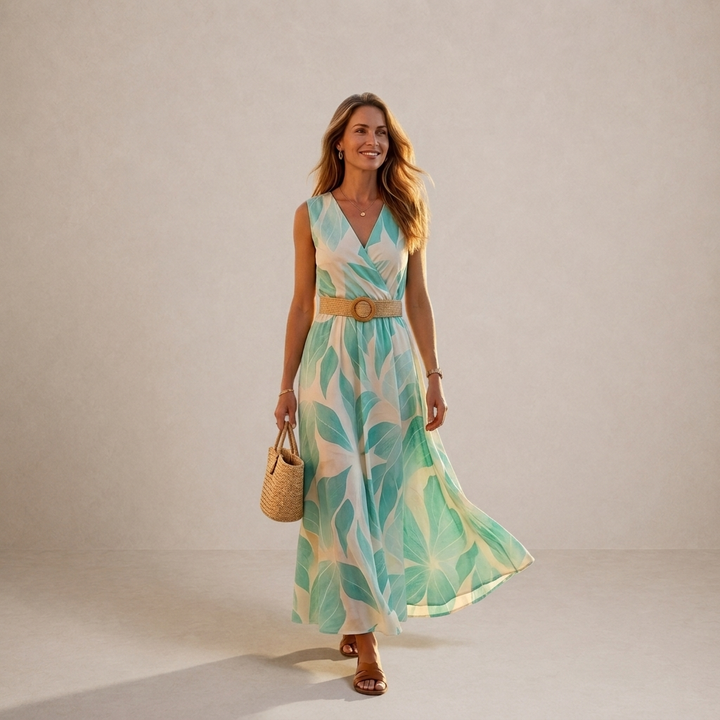 Nivora – Wickel-Jersey-Maxikleid