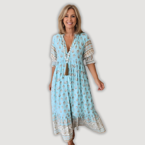 Sorali – Midi-Kleid mit Quasten-Bindeband