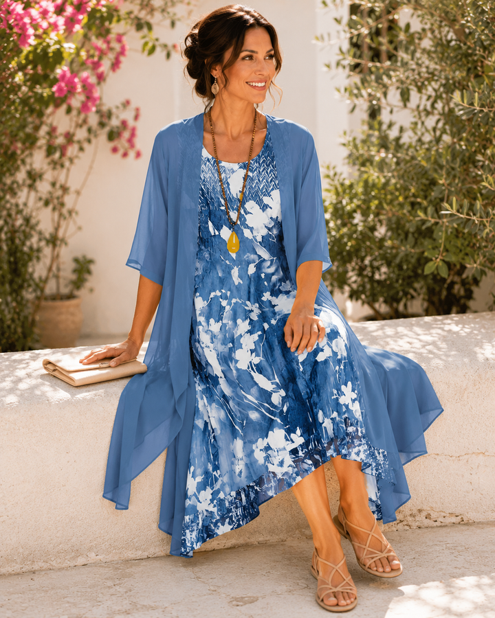 Noreli – zweilagiges gewebtes Midikleid